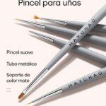 Set de 5 pinceles para manicura Nail Art Nailsup - Gris