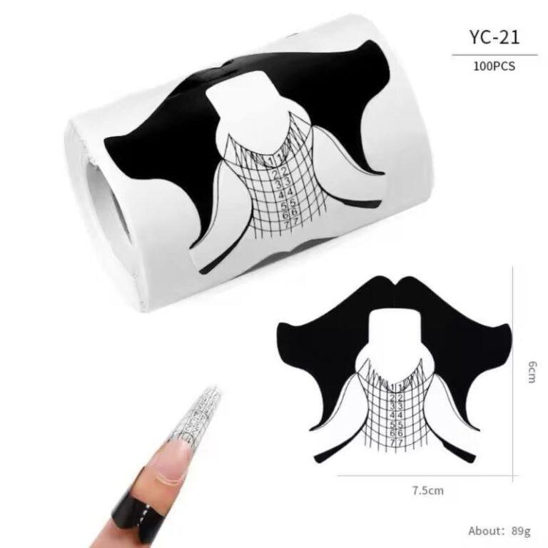 formas uñas roll 100 pcs guías construcción gel acrílico medidas