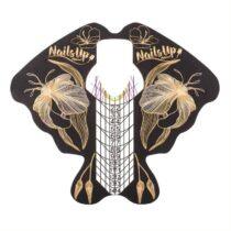 formas uñas NailsUp negro dorado floral guías construcción gel acrílico