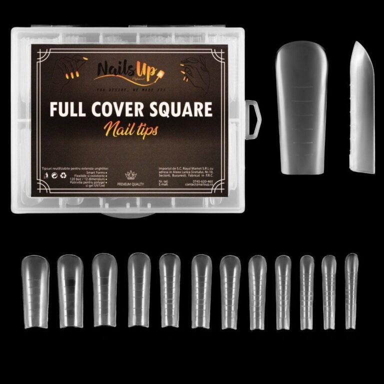 tips uñas NailsUp square full cover 120 piezas extensión uñas