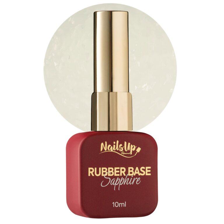 Rubber Base NailsUp Copos 01 10ml efecto brillo flakes uñas