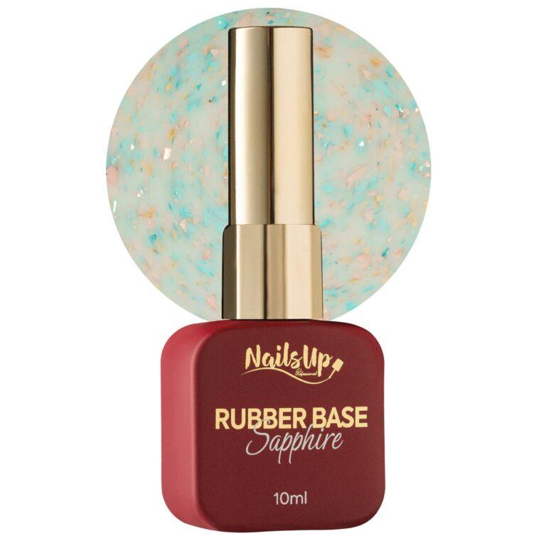 rubber base NailsUp 011 copos flakes 10ml base flexible uñas decorativa
