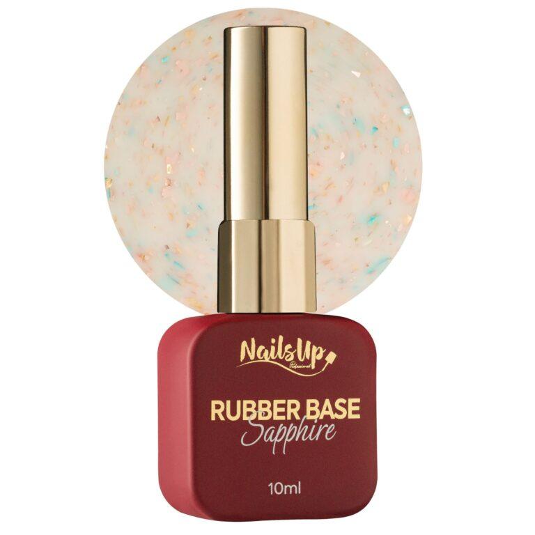 Rubber Base NailsUp Copos 012 10ml efecto brillo flakes uñas