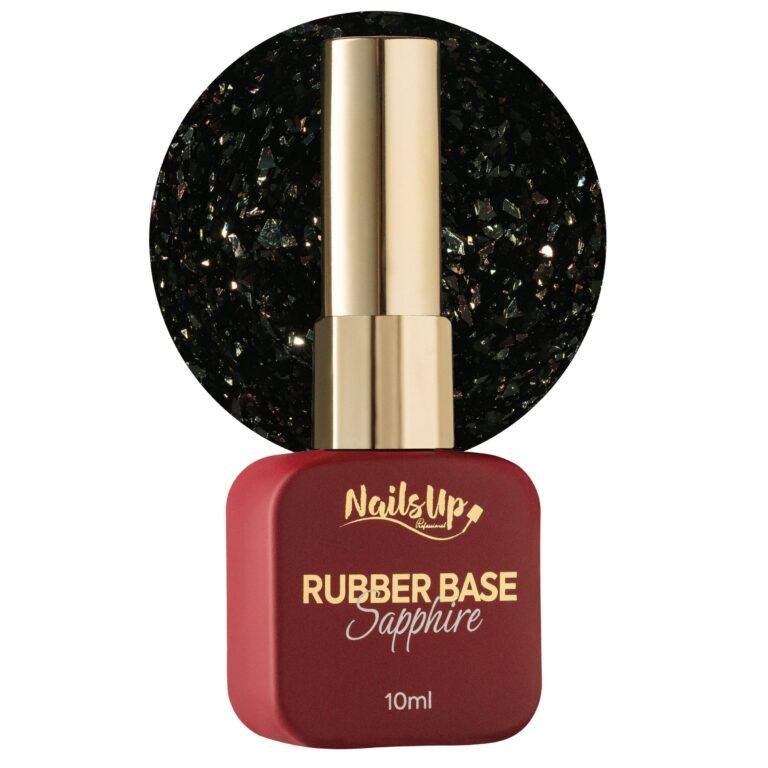Rubber Base NailsUp Copos 015 10ml brillo flakes base flexible uñas