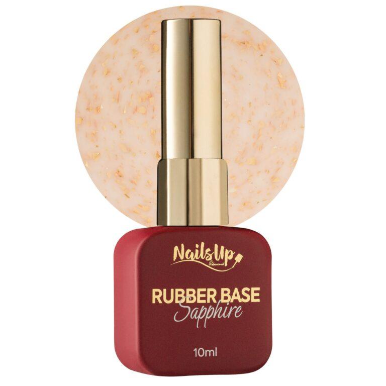 Rubber Base NailsUp Copos 02 10ml efecto flakes brillante uñas