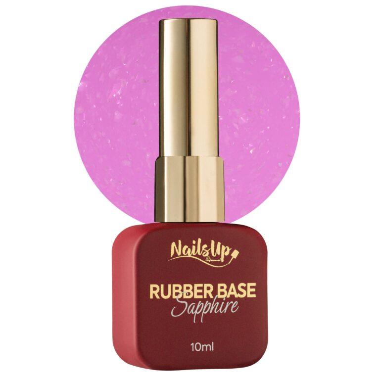 rubber base NailsUp 028 copos glitter 10ml base uñas flexible brillante