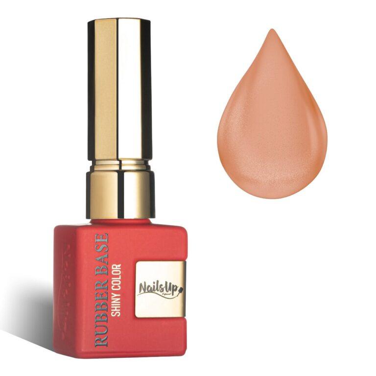 rubber base NailsUp Reino Unido 83 8ml color dorado adherencia uñas