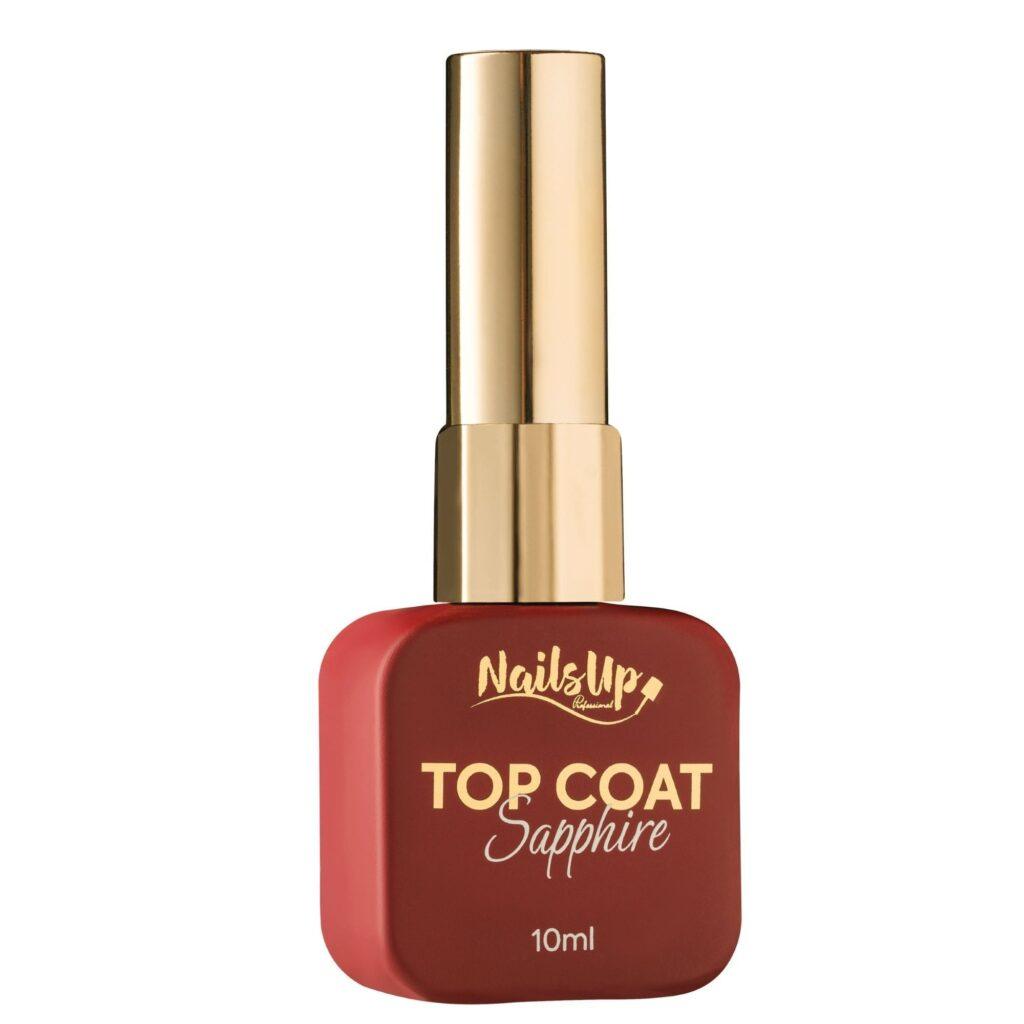 top coat NailsUp sapphire 10ml no wipe sellador brillo sin residuo