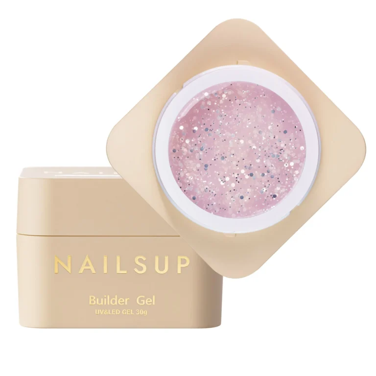 builder gel rosa con glitter nailsup gel constructor rosa brillante uv led