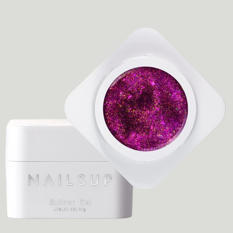 builder gel glitter fucsia nailsup gel constructor brillante para uñas profesionales