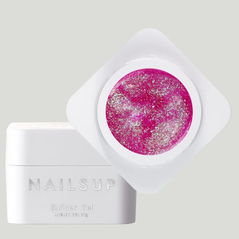 builder gel glitter rosa intenso nailsup gel constructor brillante para uñas profesionales