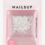 copos decorativos blancos para uñas efecto nieve nail art profesional