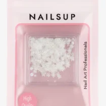 copos decorativos blancos para uñas efecto nieve nail art profesional