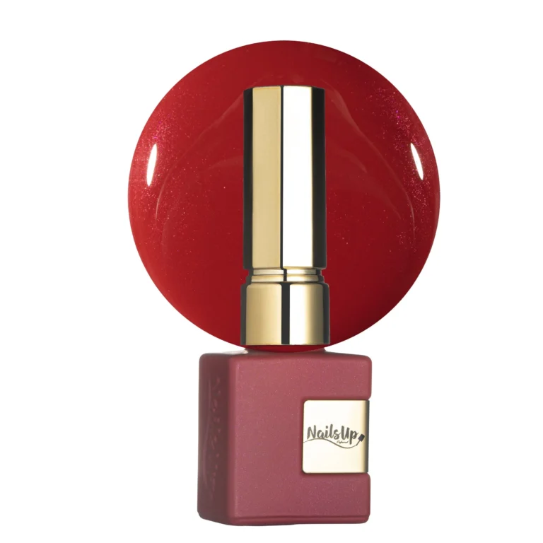 esmalte semipermanente NailsUp rojo cereza brillante shimmer elegante 8 ml