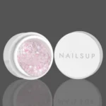 builder gel nailsup rosa transparente con glitter iridiscente gel constructor uv led uñas 15g