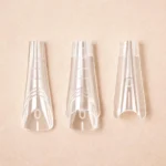 tips dual forms transparentes reutilizables para extensiones de uñas con gel y polygel