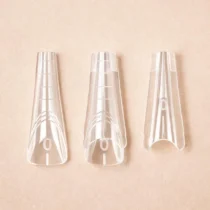 tips dual forms transparentes reutilizables para extensiones de uñas con gel y polygel