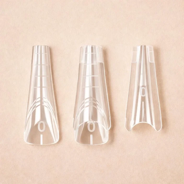 tips dual forms transparentes reutilizables para extensiones de uñas con gel y polygel