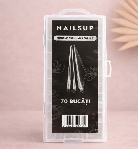 tips dual forms extreme full nails form 01 nailsup transparentes reutilizables para extensiones de uñas 70 unidades