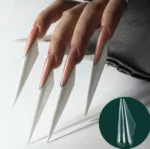 tips dual forms stiletto transparentes reutilizables para acrygel polygel y gel constructor
