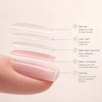 Muestra del tono blanco lechoso de Rubber Base NAILSUP Nova N01 Milky White